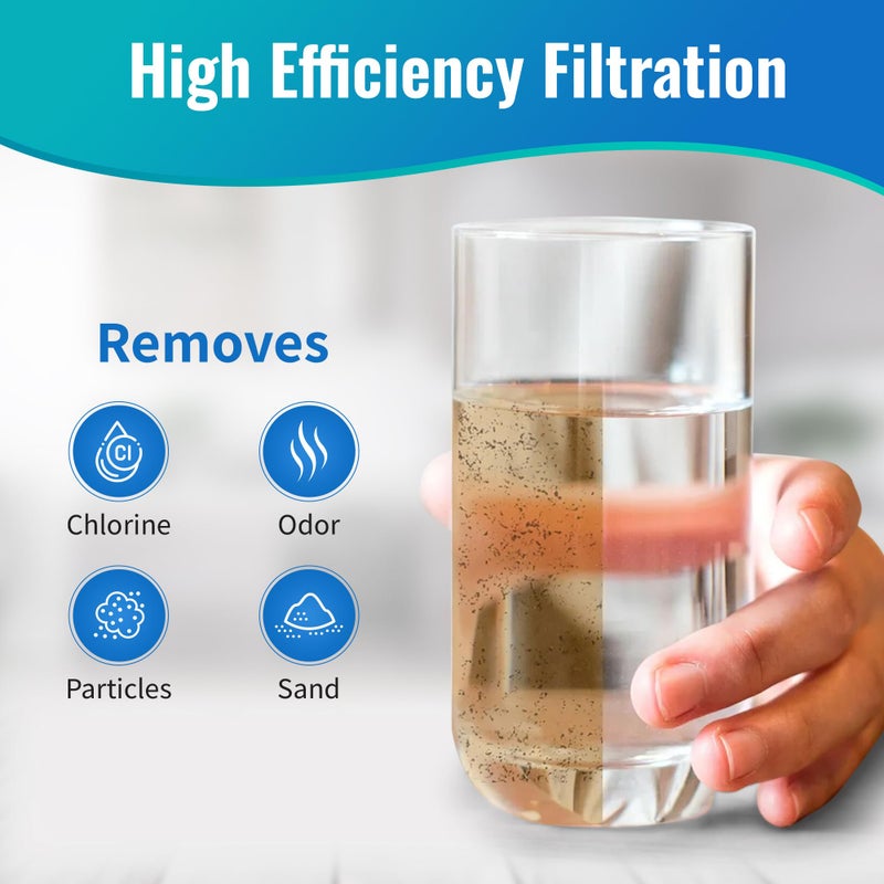CFS â€“ 10" x 2.5" Replacement GE GXWH04F Activated Carbon Block Filter - Universal 10 inch Filter for GE HOUSEHOLD PRE-FILTRATION SYSTEM â€“ 4 Pack - Image 5